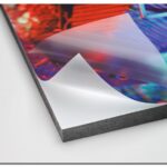cross section view of lamination film inkjet vinyl and thick rigid sunboard