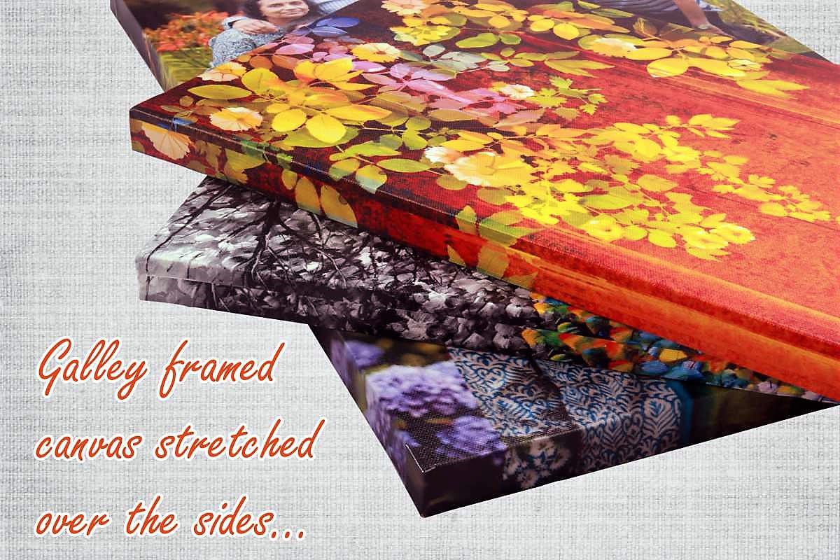Galley framing is a very unique way of displaying canvas prints and paintings where the image flows over to edge- wrap the frame
