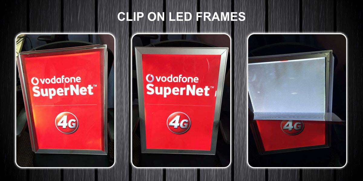 Backlit Aluminium Clip-on Frame
