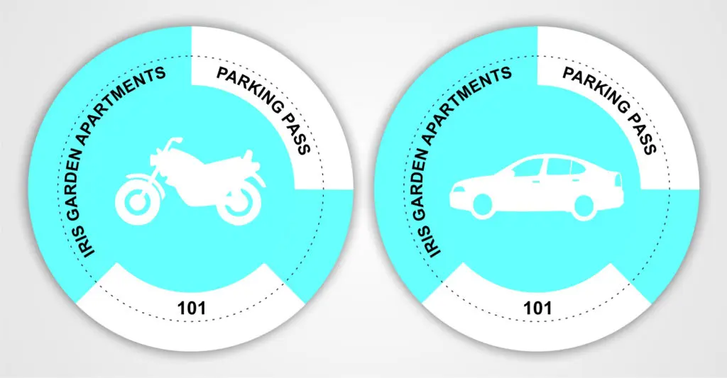vehicle parking stickers