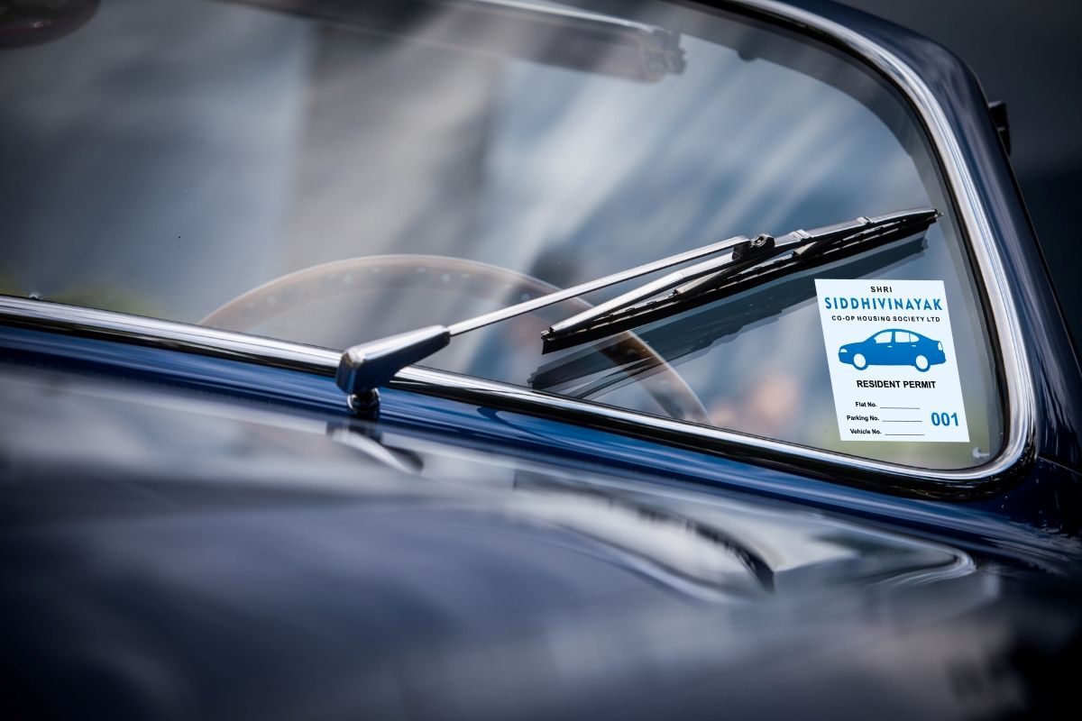 Car stickers, which are applied from the inside of the car’s windscreen