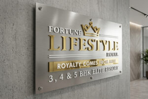 Non-lit Acrylic Logo/letters Mounted on A Base Plate, Screwed onto the Wall