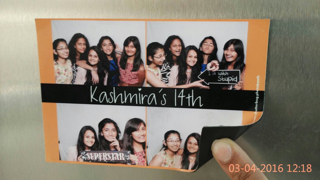 photo print on flexible magnetic sheet to create a custome fridge magnet
