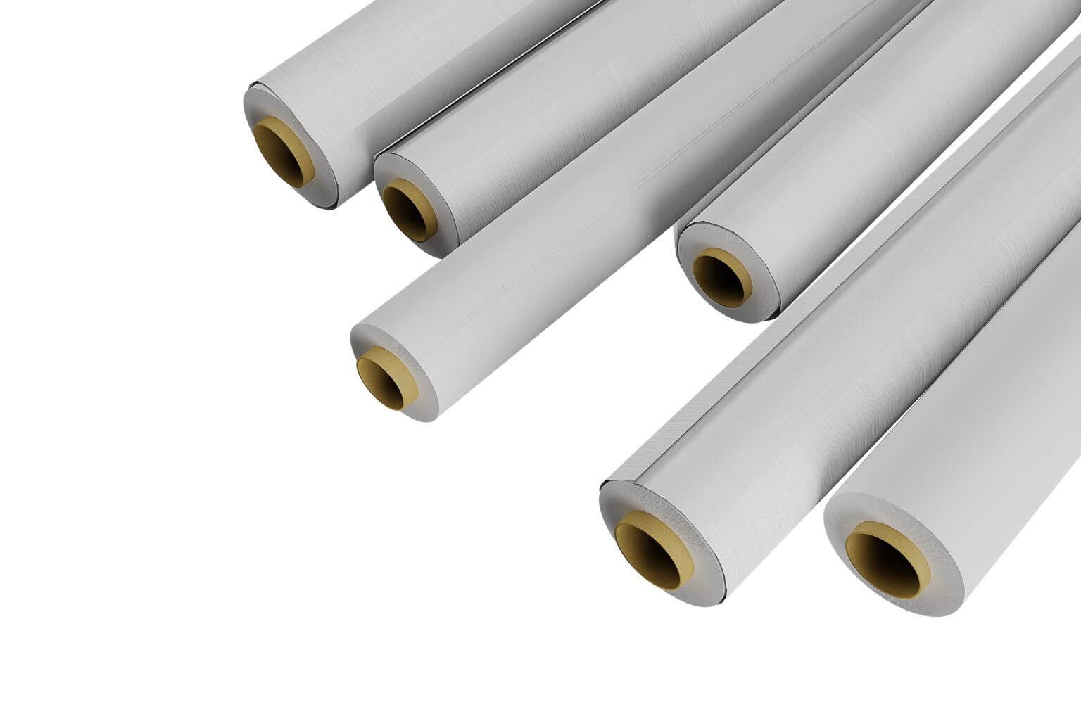 Large rolls of vinyl that are printed on a wide-format inkjet printing machine