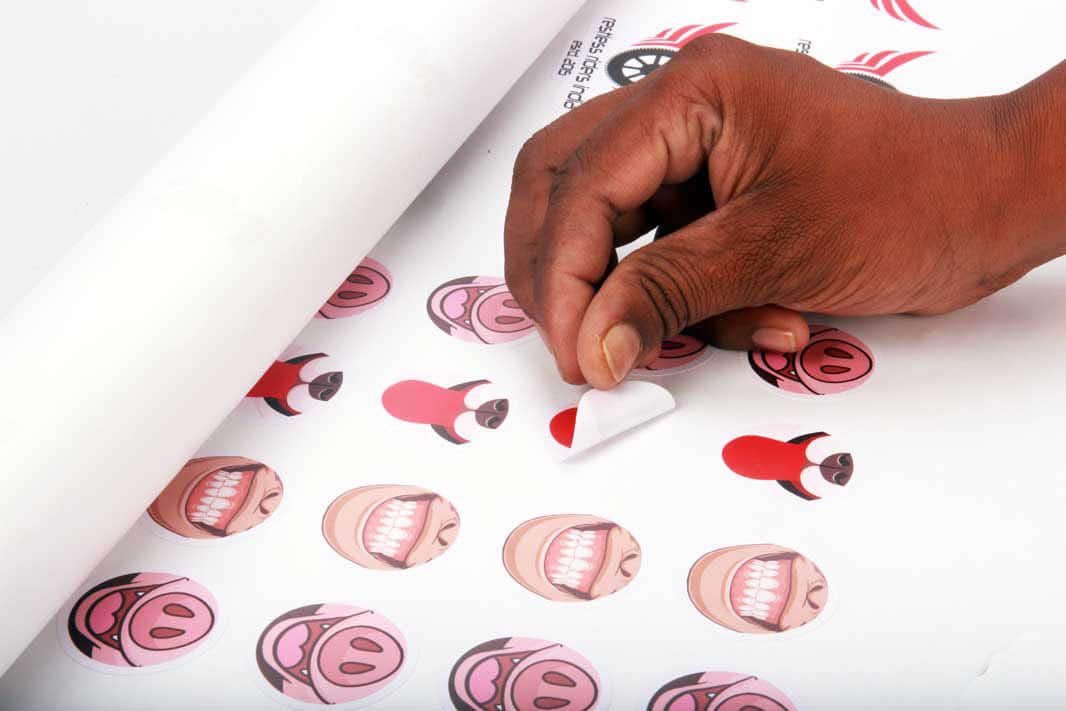 stickers and shape cut decals